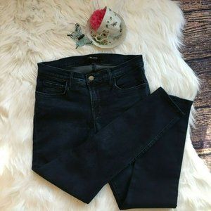 J Brand Dark Wash Atmosphere Skinny Mid Rise Stretch Jean Capri Womens 27 Denim
